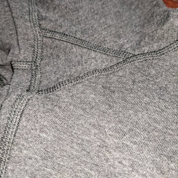 Lululemon Wunder Under Pant (Roll Down) Heathered Black - Picture 5 of 9